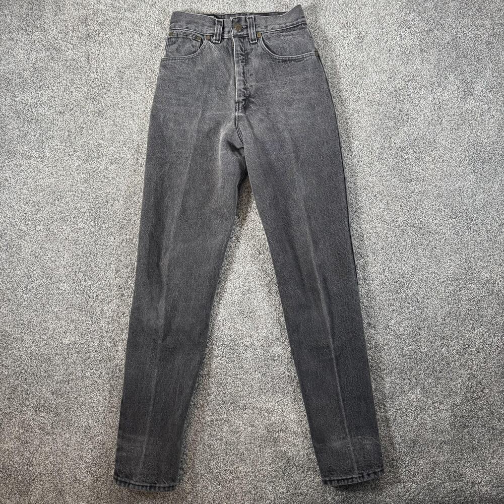 Vintage Big A Brand Jeans Womens 3/4 Gray High Rise Tapered 100% Cotton USA 90s